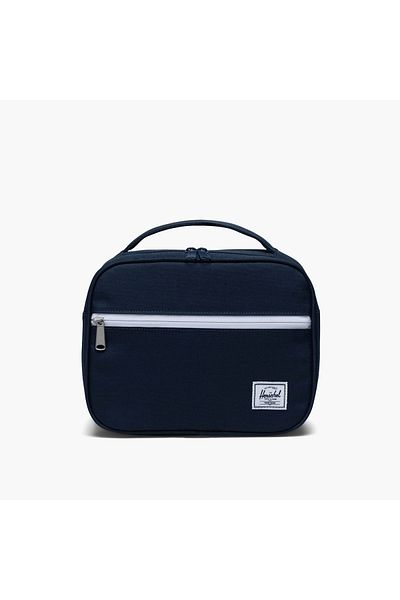 Herschel Supply Co. حقيبة غداء متينة من شركة هيرشل سابلاي مع مقبض وسحاب للإغلاق