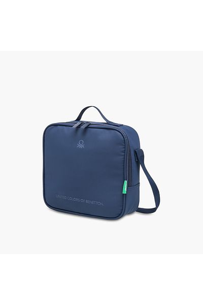 United Colors of Benetton UCB Solid Lunch Bag with Adjustable Strap and Zip Closure