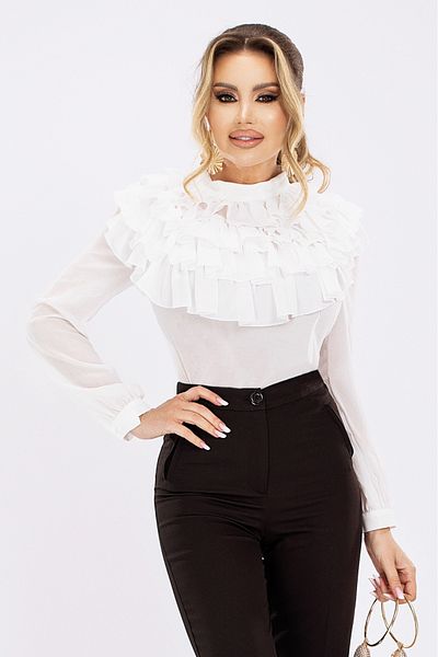 Atmosphere Fashion White shirt with ruffles