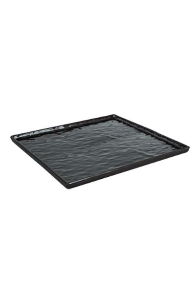 Raki Rectangular melamine serving tray RAKI BLACK 32.5x26.5x1cm