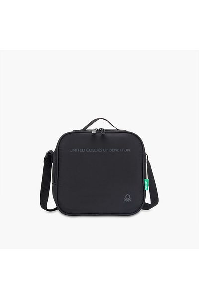 United Colors of Benetton UCB Solid Lunch Bag with Adjustable Strap and Zip Closure