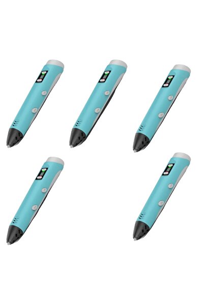 OEM 3D Pen SL-200, ABS and PLA support, adjustable temperature control, blue, set of 5