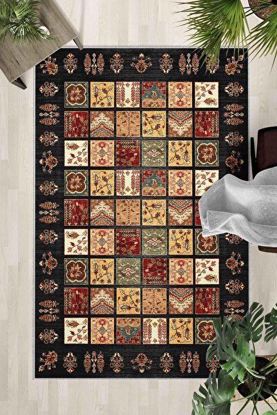 Monnhein Covor lavabil cu bază anti-alunecare – Covor modern cu imprimare dig...