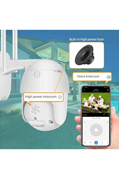 dalimag Camera Supraveghere, PTZ, FULL HD, 2MP, Vedere color noaptea, WIFI, Micro SD, Rotire, Detectie forma