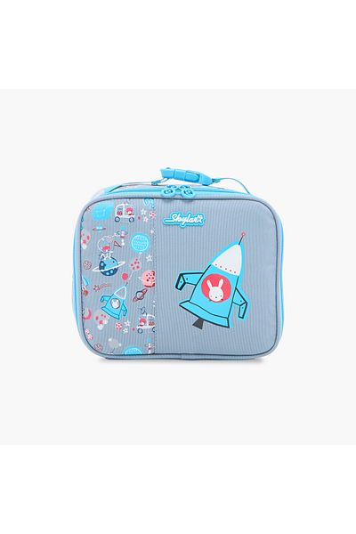 Skylar Printed Lunch Bag with Zip Closure and Top Handle