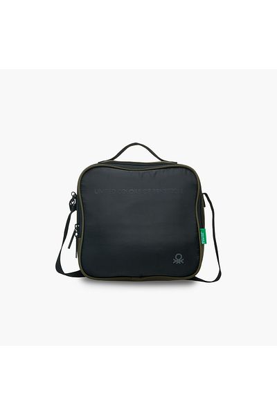 United Colors of Benetton UCB Solid Lunch Bag with Adjustable Strap and Zip Closure