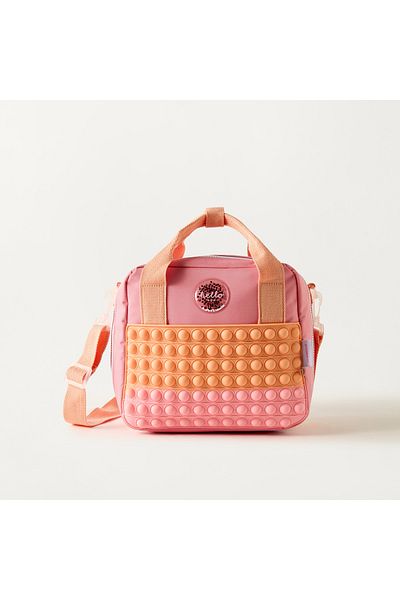 Mayfair Pop It Textured Lunch Bag with Adjustable Strap and Top Handle