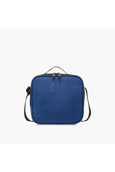 GAP Solid Lunch Bag with Adjustable Strap and Zip Closure