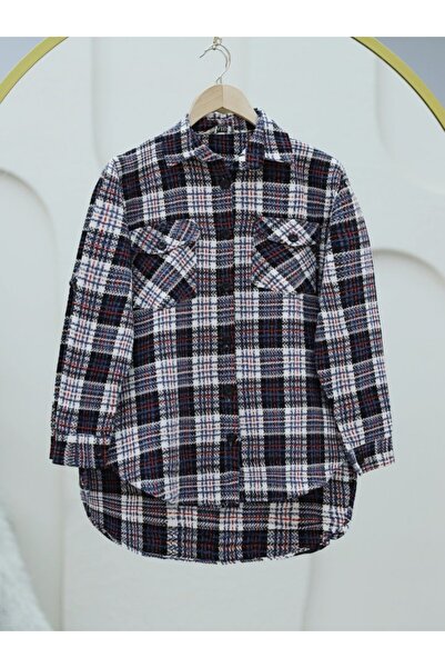 ALPACO Риза от кепър с джобове и яка - тъмно синьо - КОЛЕКЦИЯ