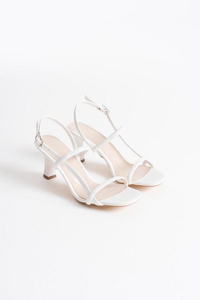 MarjinalTrendim Monya Women's White Heeled Sandals