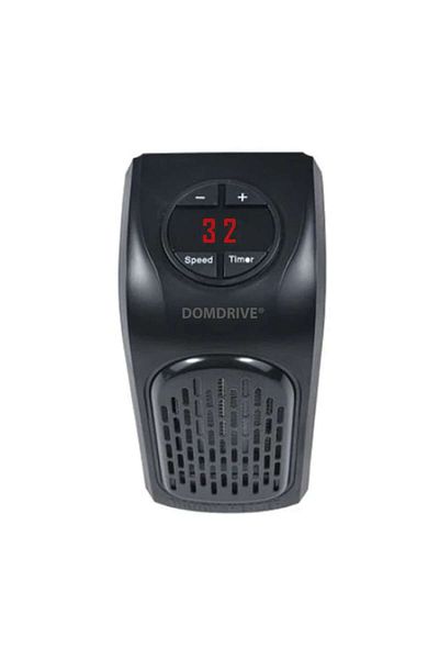 dalimag Încălzitor electric portabil DOMDRIVE®, putere 400W, economic, cu afișaj LCD și temporizator, negru