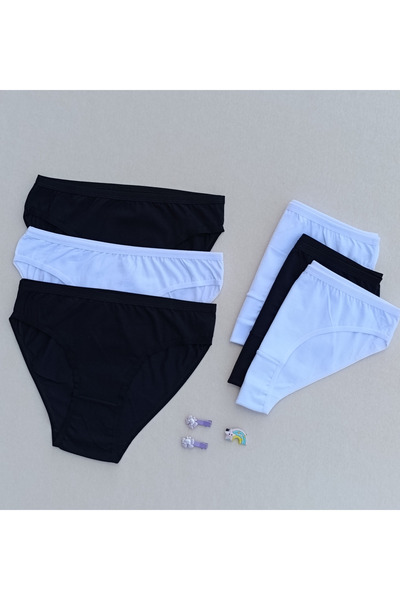 siyalife Women's Cotton 6-Piece Combed Cotton Fabric Panties Bikini Slip