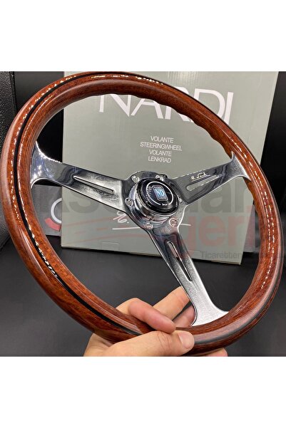 carlone Nardi Ahşap Direksiyon 35cm-Çelik Gövde-Ojinal 1. Sınıf Premium Direksiyon