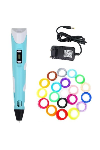 dalimag Stilou 3D, Acdolf, 1,75 mm, afișaj digital, 160-230°C, compatibil cu ABS/PLA, albastru