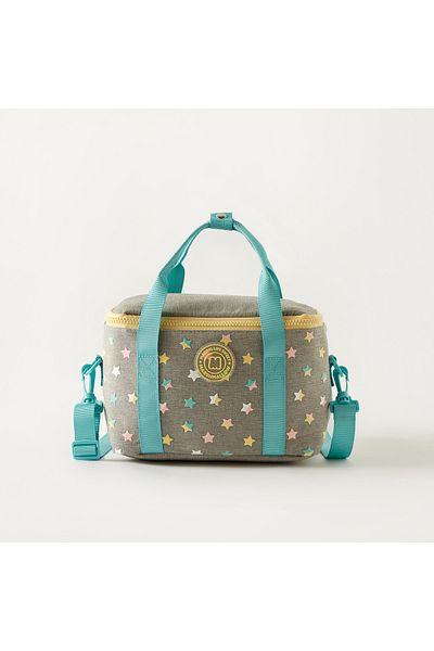 Marshmallow Star Print Lunch Bag with Adjustable Strap - 1-Year Warranty