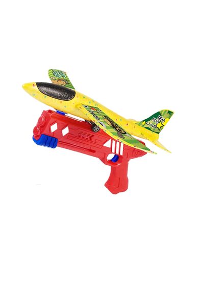 OEM Set Toy Airplane with Launcher, Plastic/Foam, 34.7x6x20.3cm, Multicolor, +3 Years