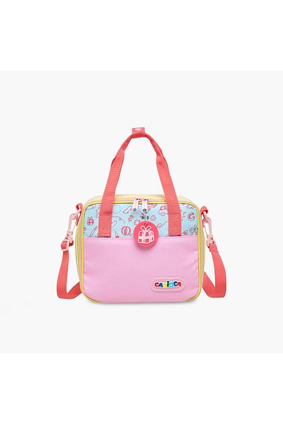 CARIOCA Doodle Print Lunch Bag with Zip Closure