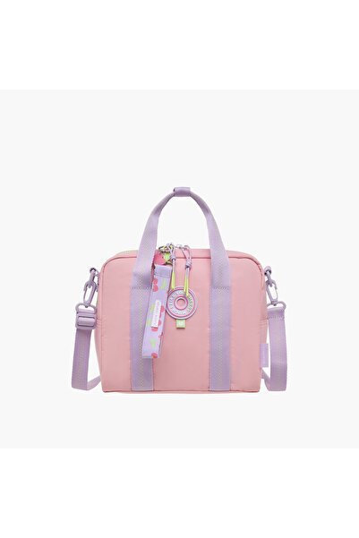 Mayfair حقيبة غداء ملونة بسحاب وحزام قابل للفصل