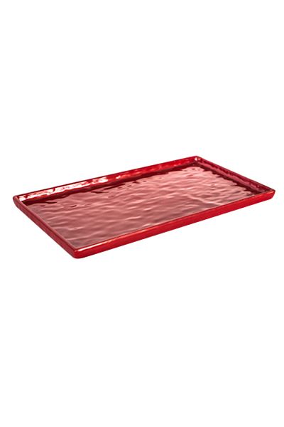 Raki Rectangular melamine serving tray RAKI RED 32 5x17 7x1cm