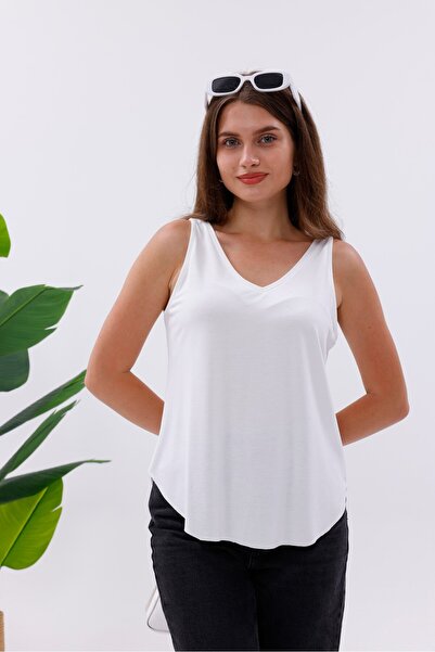 Pulli Collection Likralı Modal Kumaş V Yaka Atlet