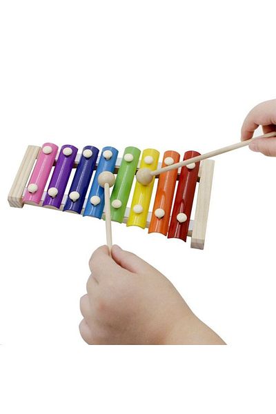 OEM Wooden Xylophone, 8 Tones, Multicolor, 24.2cm