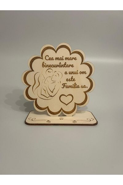 OEM FAMILY gift plaque with engraved message 20x20 cm