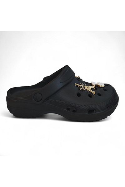 Fiyra 3009 Black Crks Stone Pool Beach Daily Slippers