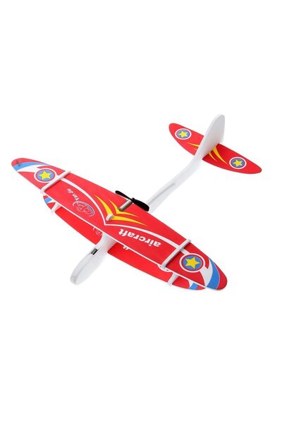 zola Electric Flying Styrofoam Plane with USB Charging and LED Backlight, Zola, Red with Stars