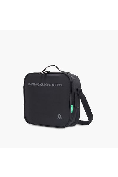 United Colors of Benetton UCB Solid Lunch Bag with Adjustable Strap and Zip Closure