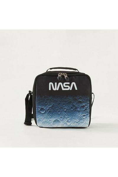 ST Right St.Right NASA Print Lunch Bag with Adjustable Strap and Top Handle