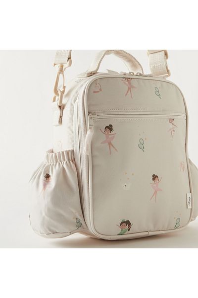 Citron Ballerina Print Insulated Lunch Bag with Detachable Strap