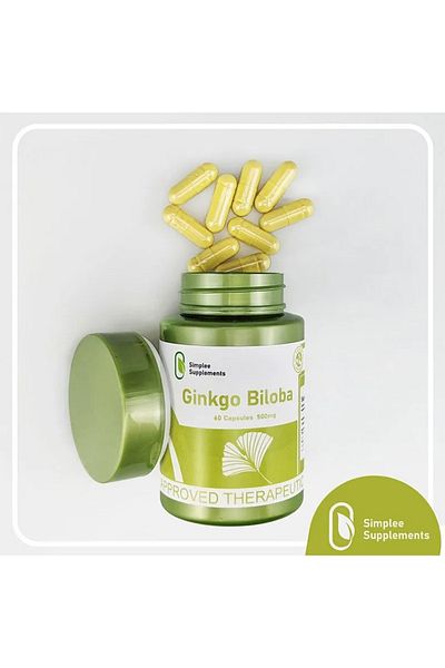 simplee Supplement Ginkgo Biloba 60 Capsules 500mg