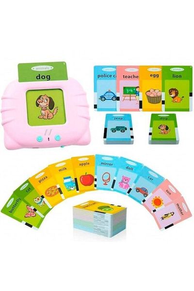 dalimag Educational toy for children, word learning toy set in English, 224 words, pink