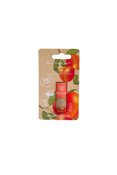 BEAUTY MADE EASY Peach lip balm with luxurious flower oils