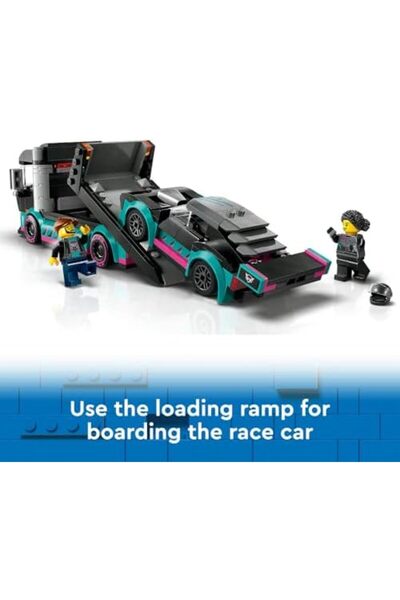 LEGO City Race Car and Car Carrier Truck Toy