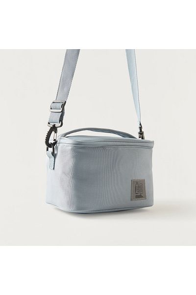 MUST Solid Lunch Bag with Adjustable Strap and Zip Closure