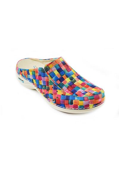 Nursing Care Colorful Leather Medical Clogs – Washable, Orthopedic, Nursingcare Berlin