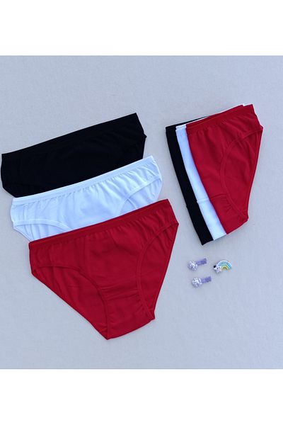 siyalife Women's Cotton 6-Piece Combed Cotton Fabric Panties Bikini Slip