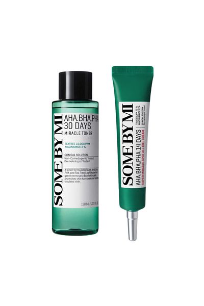 Some By Mi AHA BHA PHA 30Days Miracle Toner 150ml + Super Miracle Spot All Kill Cream 30ml SET