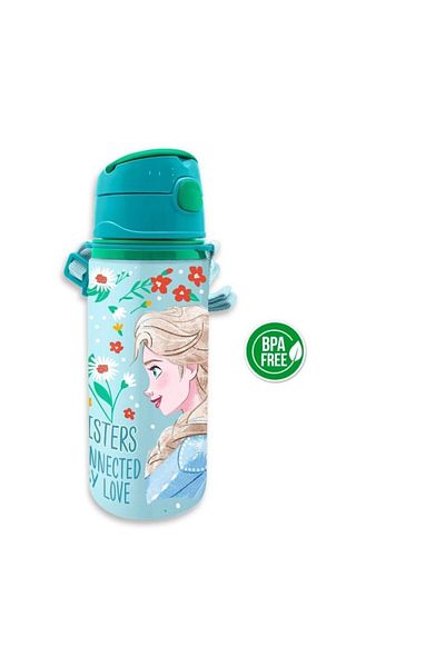 Frozen Water bottle, for children, made of aluminum, BPA-free, multicolor, 600 ml, Frozen, Disney