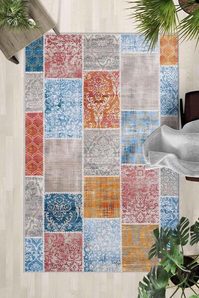 Monnhein Covor lavabil cu bază anti-alunecare – Covor modern cu imprimare dig...