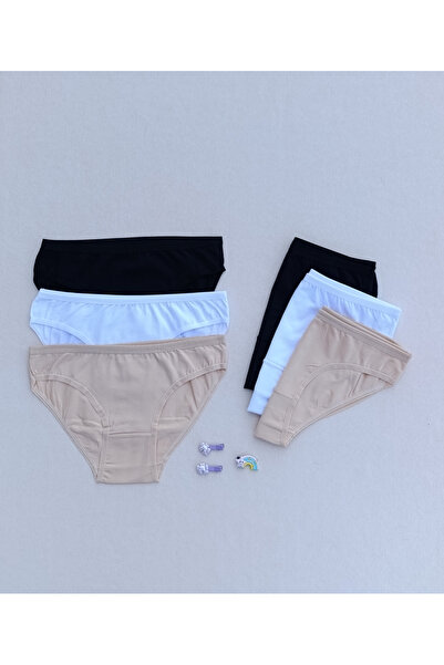 siyalife Chiloți din bumbac pieptănat din 6 piese pentru femei