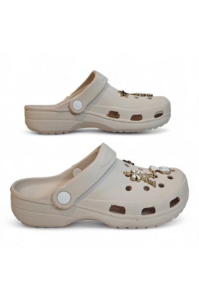 Fiyra 3009 Cream Crks Stone Pool Beach Daily Slippers