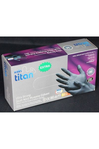 Ledarmy Coin Titan Extra Black Nitrile Exam Gloves Powder Free Ultra Strong Medium m