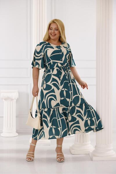 Siyezen فستان ذو تنورة مطاطية بخصر كبير