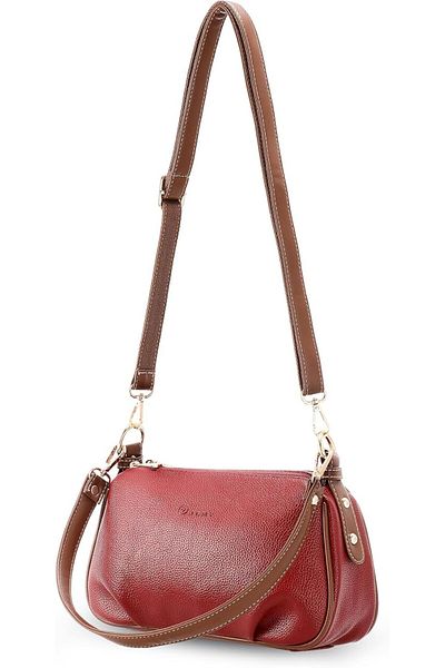 HAWEE Greenhc women's bag made of eco-leather, crossbody with 2 straps, 26x16x10 cm, elegant with zipper