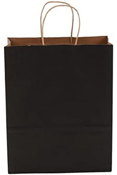 Generic REDDOTGIFT® 12-Pack Paper Bags With Handles Kraft Gift Bags, Shopping Bags (A4 H33*L26*D12cm, Black