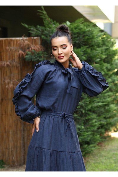 Dadali Indigo Set with Dadali Ruffle Skirt