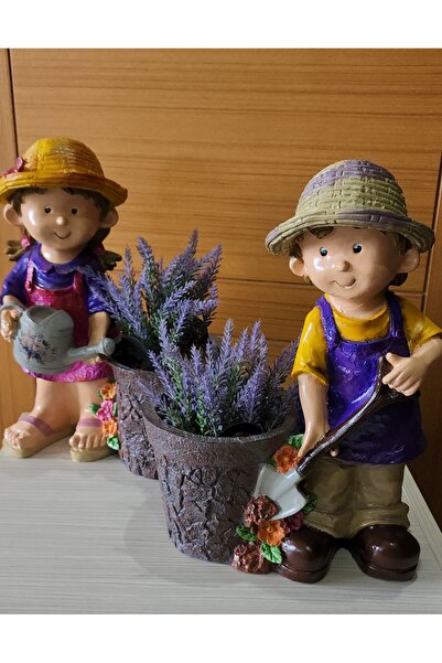 Şeydanın koleksiyonu Saksılı Bahçe cüceleri ikili, Saksılı Cüce, Dekoratif Saksı