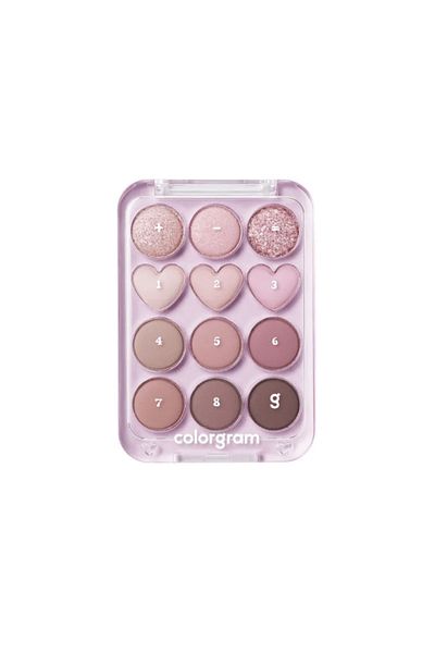 colorgram Pin Point Eyeshadow Palette #02 Pink + Mauve 9.9 g - pink eyeshadow palette